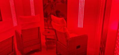 Aktívna haloterapia s červeným svetlom Kabínka Vitality